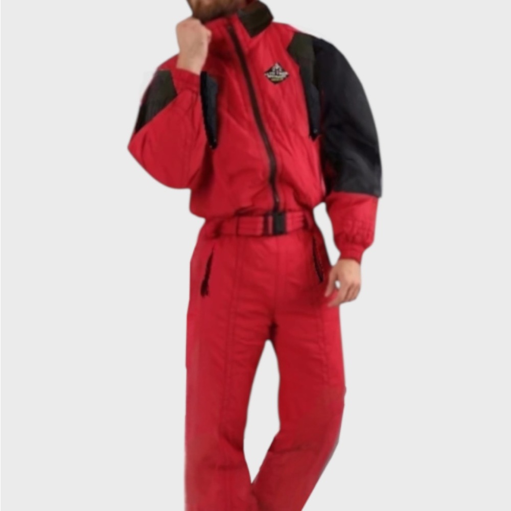 Fila Mens Ski Team Snowsuit | USA XXL | Red + Black |  Red/Blk | $100